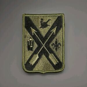 US Army 264th Support Bn Vintage Military Patch Embroidered-Insignia Green Black